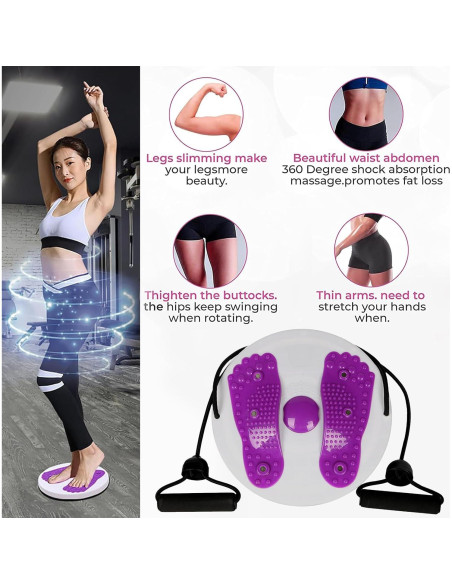 Máquina de Torsión de Cintura TourKing, Abdominal Ajustable, 700g