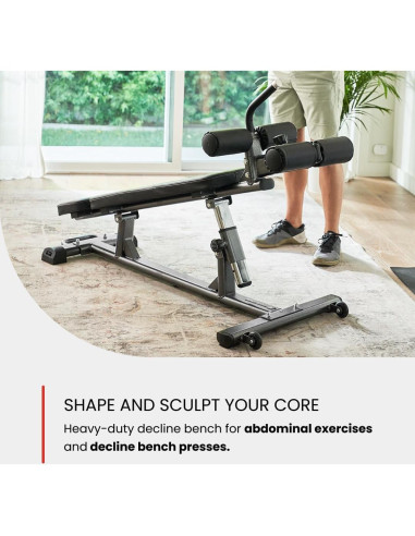 Banco de Abdominales Ajustable Finer Form con Mango y 4 Alturas