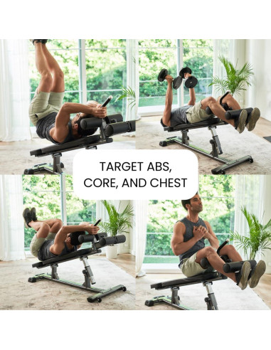 Banco de Abdominales Ajustable Finer Form con Mango y 4 Alturas