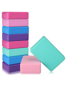 10 Bloques de Yoga Hungdao de Espuma EVA Antideslizantes 23x15x7.5cm