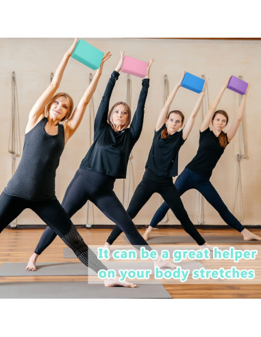 10 Bloques de Yoga Hungdao de Espuma EVA Antideslizantes 23x15x7.5cm