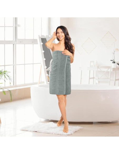 Juego de Toallas de Baño Utopia 4 Piezas 600GSM Gris Frío