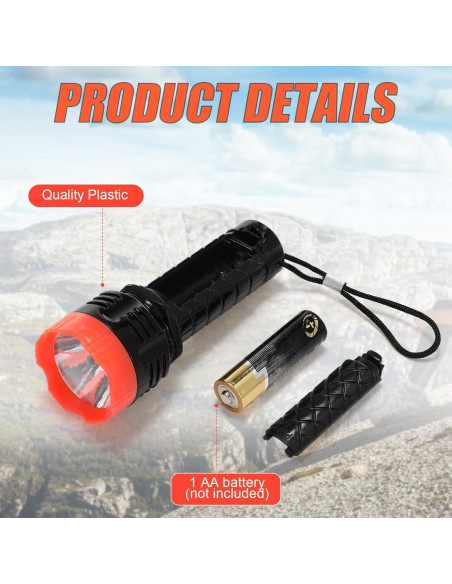 48 Mini Linternas LED de Llavero Tujoe - Colores Asortidos