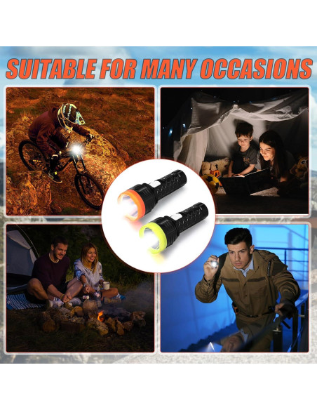 48 Mini Linternas LED de Llavero Tujoe - Colores Asortidos