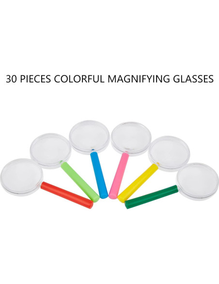 Lupas de Plástico Coloridas IRCHLYN - 30 Piezas para Niños