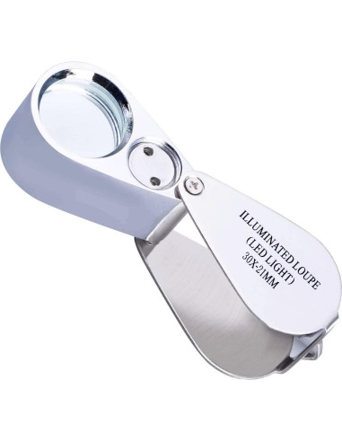 Lupa de Joyero Pineapple 30X con Luz LED y Estuche