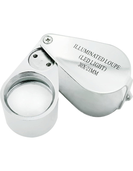 Lupa de Joyero Pineapple 30X con Luz LED y Estuche