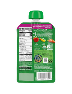 Pouches de Comida para Bebés Orgánica Gerber 2da Comida Zanahoria Manzana Mango 12x99g 2