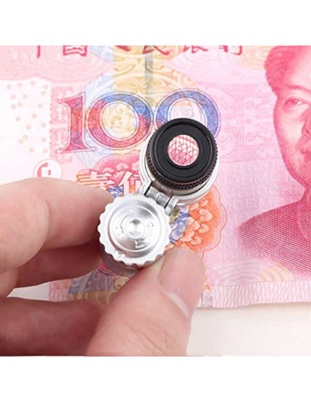 Lupa de Bolsillo Rongon 45X con 2 Luces LED - Microscopio