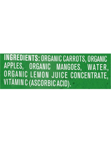 Pouches de Comida para Bebés Orgánica Gerber 2da Comida Zanahoria Manzana Mango 12x99g