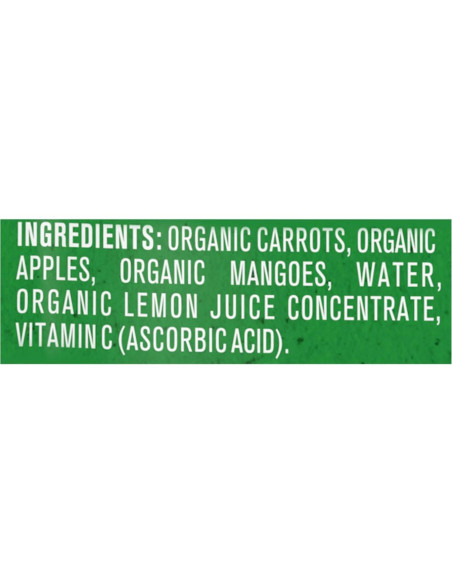 Pouches de Comida para Bebés Orgánica Gerber 2da Comida Zanahoria Manzana Mango 12x99g