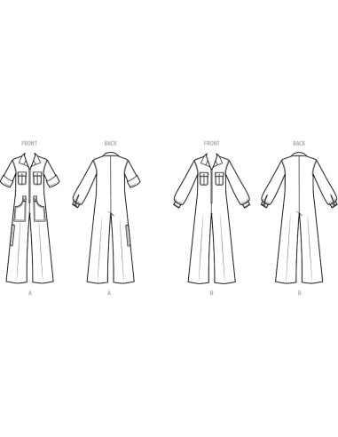 Kit de Patrón de Costura Mono Vintage Simplicity Tallas 8-16