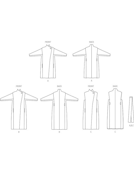 Patrón de Costura McCall's M8438 para Abrigos y Chalecos Dama 12-20