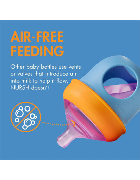 Boon Nursh Botellas Anticólicos de Silicona - 3 Unidades 113g