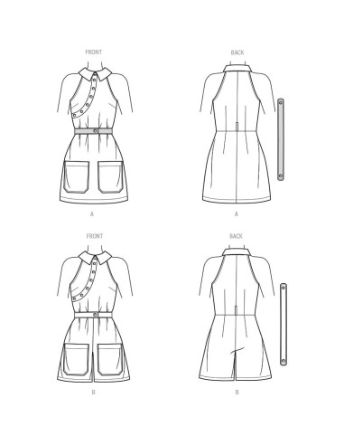 Patrones de Costura McCall's ME2030 para Vestido y Mono Tallas 8-16