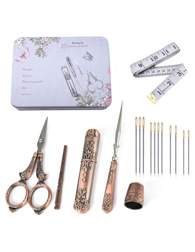 Tijeras de Costura Vintage NOTIONSLAND Cobre 20 cm