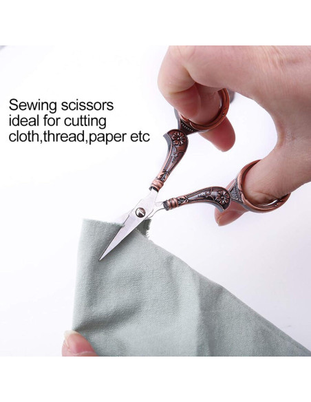 Tijeras de Costura Vintage NOTIONSLAND Cobre 20 cm