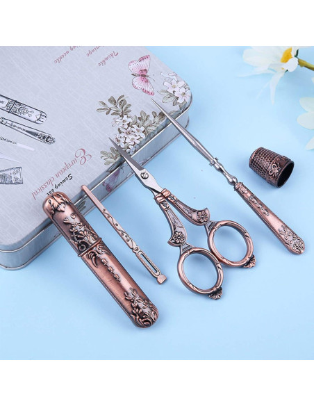 Tijeras de Costura Vintage NOTIONSLAND Cobre 20 cm