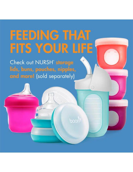 Boon Nursh Botellas Anticólicos de Silicona - 3 Unidades 113g
