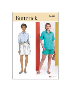 Patrón de Costura Butterick B6946 para Camisas y Pantalones Cortos
