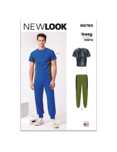 Patrón de Costura Nuevo Look Suéter y Joggers Hombre S-XXL