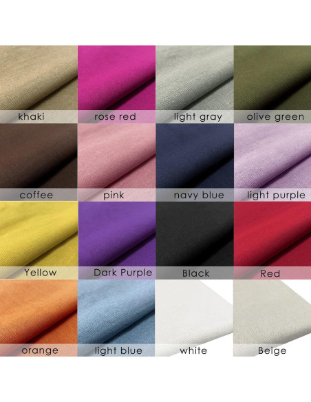 16 Piezas Tela de Lino para Bordado LOVOUS 48x48 cm