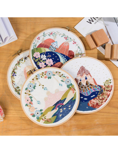 16 Piezas Tela de Lino para Bordado LOVOUS 48x48 cm