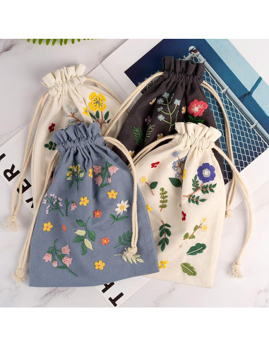 16 Piezas Tela de Lino para Bordado LOVOUS 48x48 cm