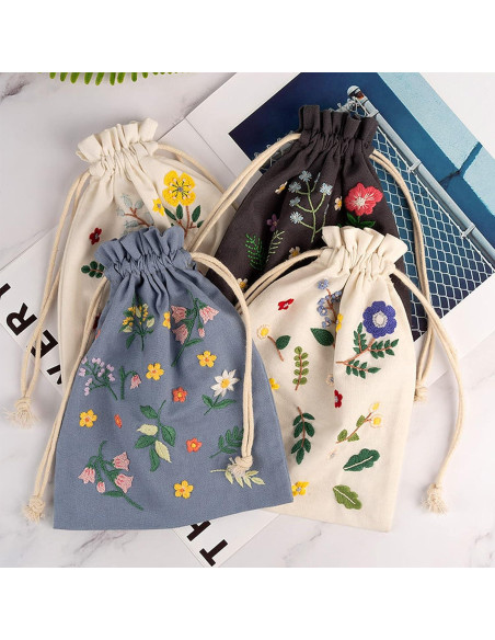 16 Piezas Tela de Lino para Bordado LOVOUS 48x48 cm