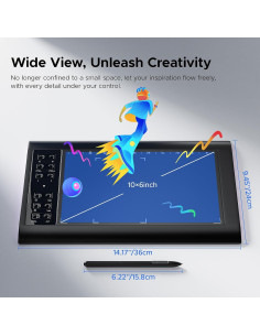 Tableta de Dibujo Gráfico ienRon IES1060 25.4x15.88 cm 8192 Niveles 2