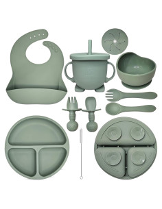 Set de Alimentación para Bebés HippoBaby 10 Piezas Silicona