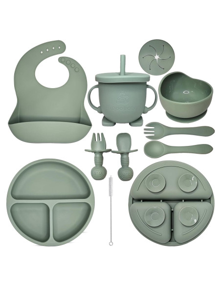 Set de Alimentación para Bebés HippoBaby 10 Piezas Silicona