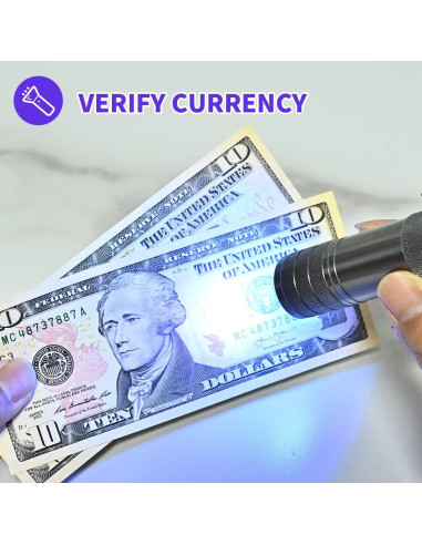 5 Linternas UV YIKOSAM 9 LED 395-400nm Portátiles para Mascotas