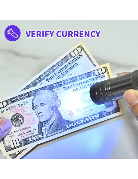 5 Linternas UV YIKOSAM 9 LED 395-400nm Portátiles para Mascotas