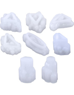 Juego de Moldes de Silicona Uniquer 8 Piezas Cristales 2