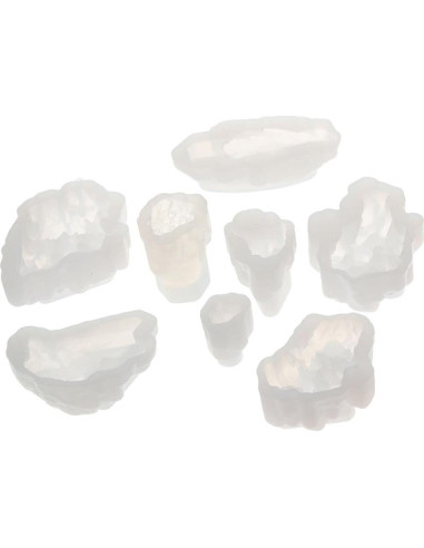 Juego de Moldes de Silicona Uniquer 8 Piezas Cristales