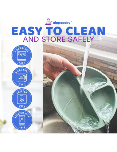 Set de Alimentación para Bebés HippoBaby 10 Piezas Silicona