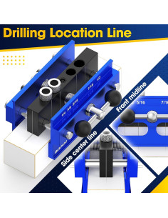 Plantilla de Dowel Autocentrante Blekoo con 6 Bushings 2