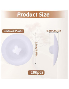 100 Tapas de Tornillo de Plástico 12mm EupHHonycs para Muebles 2