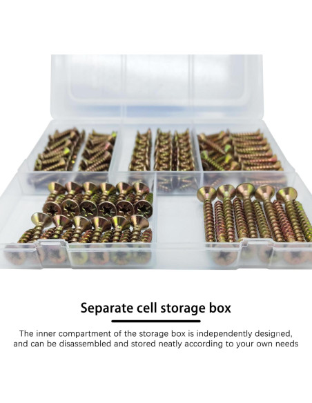 Kit de Tornillos de Madera Indprod 175 Piezas Galvanizados