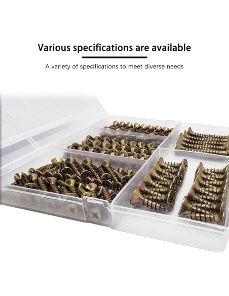 Kit de Tornillos de Madera Indprod 175 Piezas Galvanizados