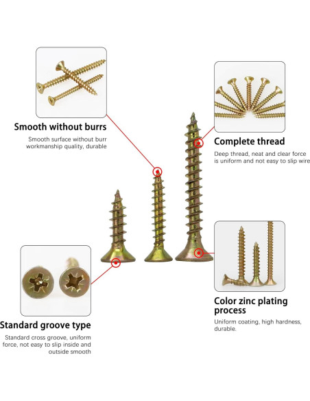 Kit de Tornillos de Madera Indprod 175 Piezas Galvanizados
