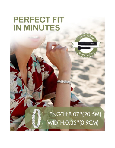 Pulsera Magnética de Cobre Feraco para Mujeres 99.99% Pura