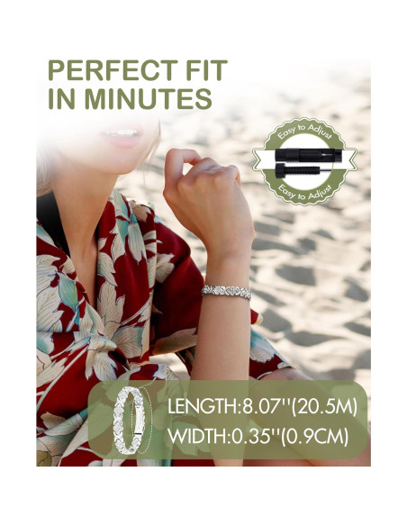 Pulsera Magnética de Cobre Feraco para Mujeres 99.99% Pura