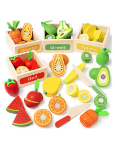 Juego de Comida de Madera TooyBing - 30 Piezas Montessori