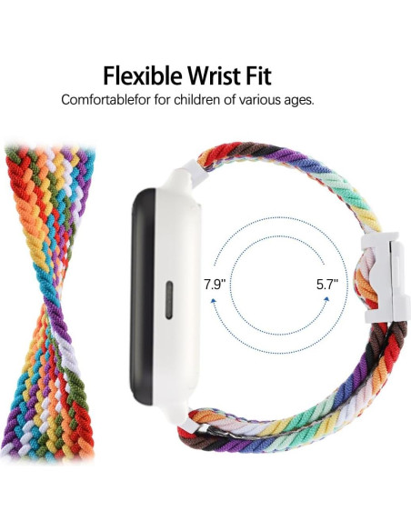 Correa de Reloj Trenzada Elástica Negro - Hebilla Magnética 20mm