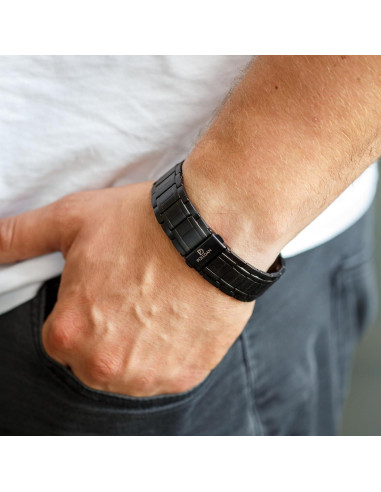 Pulsera Magnética de Titanio POLLDAN para Hombres 23 cm