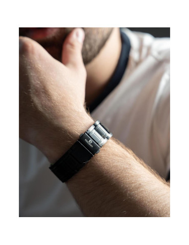 Pulsera Magnética de Titanio POLLDAN para Hombres 23 cm