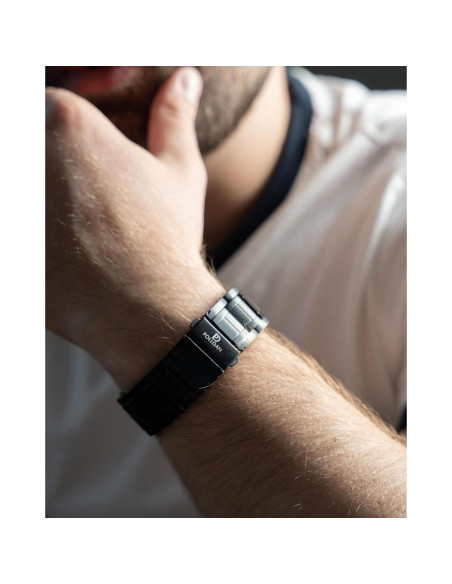 Pulsera Magnética de Titanio POLLDAN para Hombres 23 cm