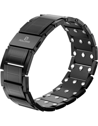 Pulsera Magnética de Titanio POLLDAN para Hombres 23 cm